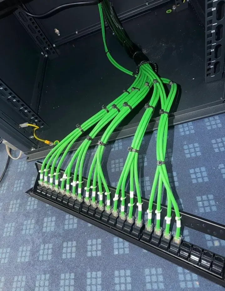 Network patch panel installed by INET Fire & Security